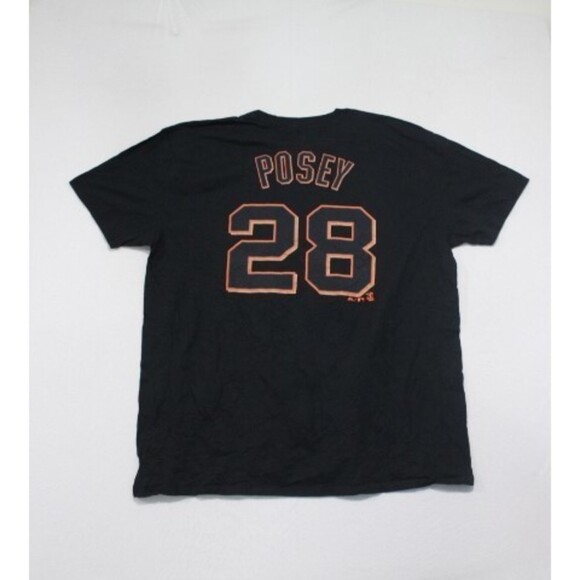 San Francisco Giants Men Black Tee Shirt Posey 28 Size 2XL - Picture 4 of 10